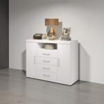 Cómoda 4 cajones y 2 puertas